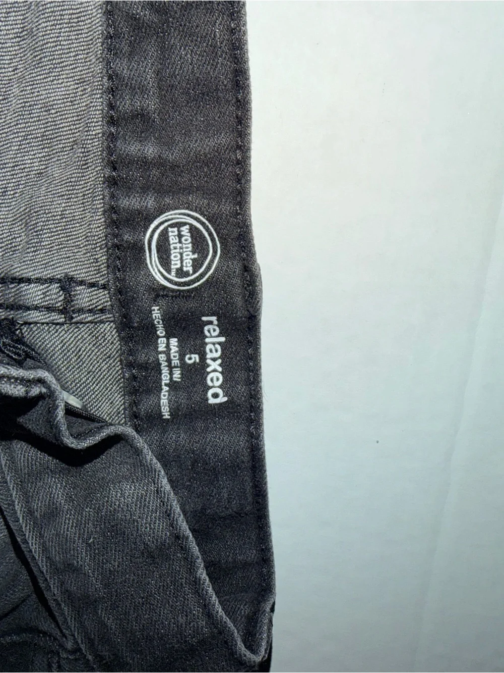 wonder nation Men's Black Washed Relaxed Jeans